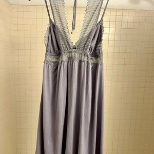 Eberjey “phoebe show off” chemise and lace sleepwear Solstice Gray - Size Large